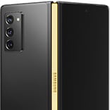 Samsung Galaxy Z Fold2 5G 256GB mystic black mit Scharnierabdeckung metallic gold
