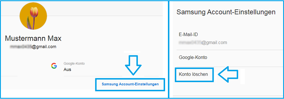 Samsung account deaktivieren