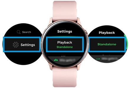 spotify on galaxy watch active