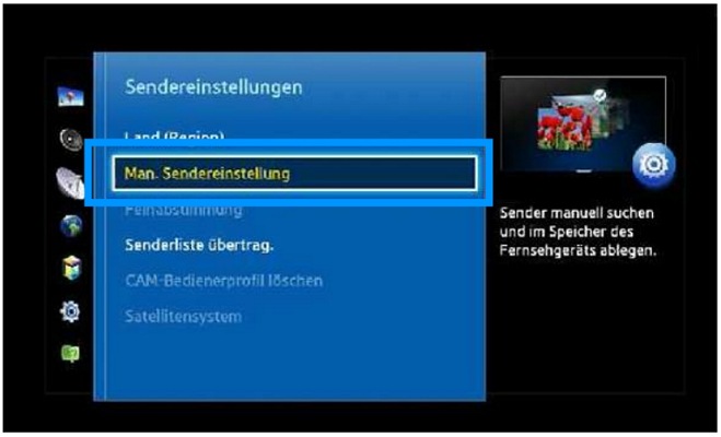 Wie starte ich einen manuellen Sendersuchlauf beim Smart TV der Serie C, E und F? | Samsung ...