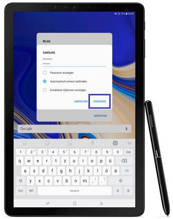 Wie Richte Ich Eine Wlan Verbindung Mit Meinem Galaxy Tab S4 Ein Samsung Service De