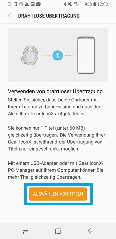 Bluetooth ordner übertragen