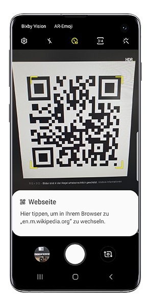 qr code scanner samsung s10