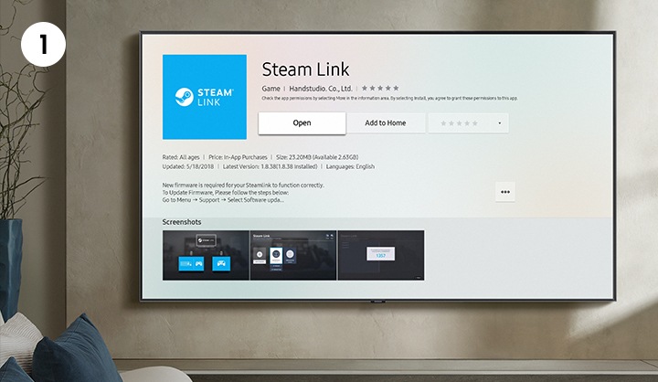 steam link smart tv