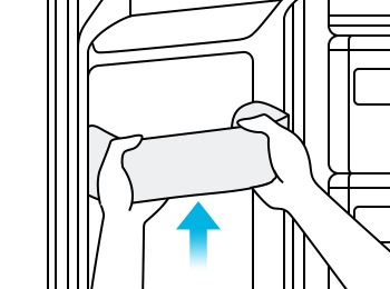 Figure showing how to remove the bins from the doors