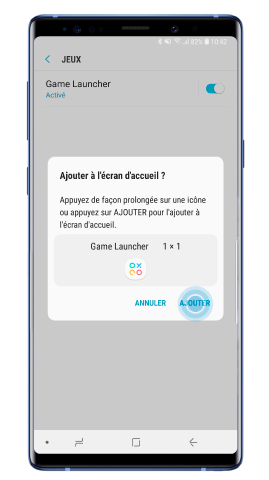 confirmer game launcher sur l ecran d accueil - comment avoir fortnite sur samsung