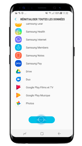 comment réinitialiser mon samsung