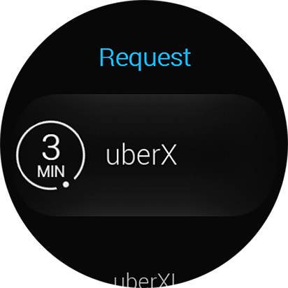 GUI de aplicação Uber