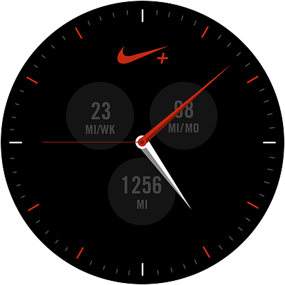 رابط کاربری گرافیکی برنامه Nike plus Running