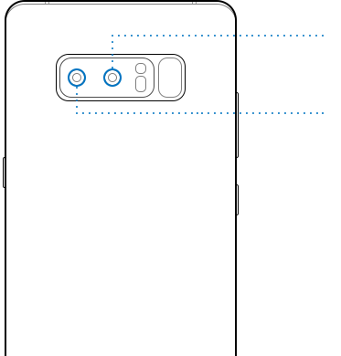 Imagen ilustrativa de la vista trasera del Galaxy Note8