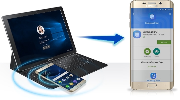 Mobiele Samsung Flow-app - Afbeelding