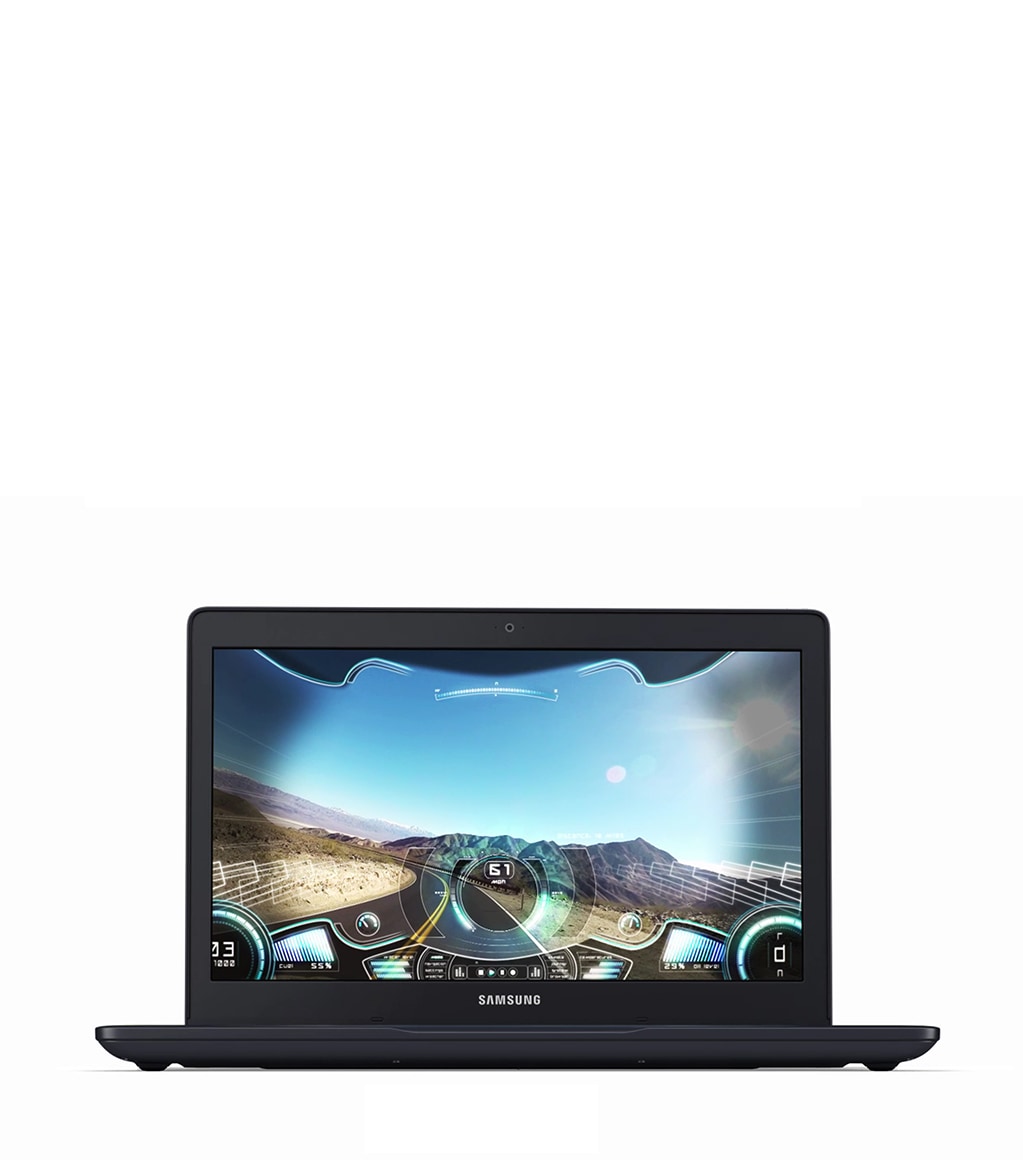 An image of the Samsung Notebook Odyssey, showing its screen with game.