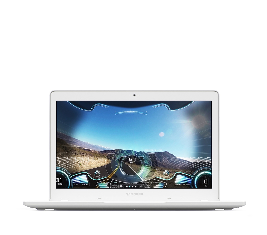 An image of the Samsung Notebook Odyssey, showing its screen with game