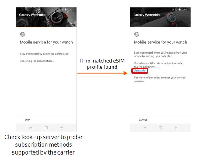 galaxy watch esim activation