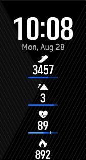 Fitness Pro 4 watch face in blue