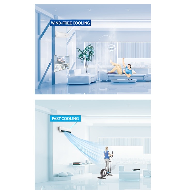 Klimatizacijski uređaji tvrtke Samsung Klimatizacija Ugodnost zraka Wind-Free™ 