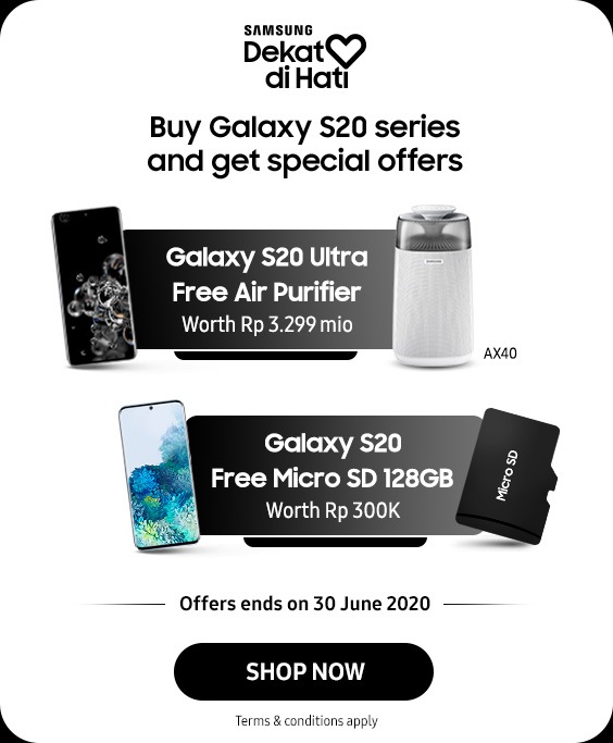 Buy Galaxy S20 series and get special offers
