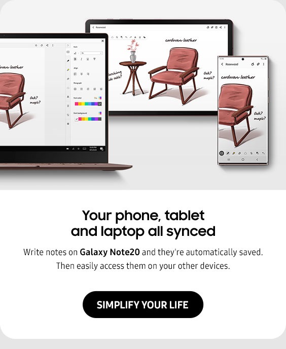 Your phone, tablet and laptop all synced