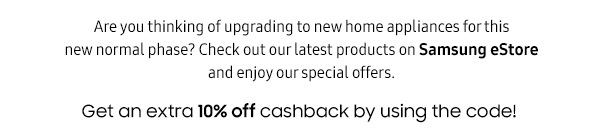 Get an extra 10% off cashback by using the code!