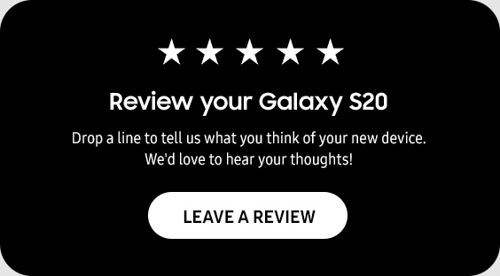 Review your Galaxy S20