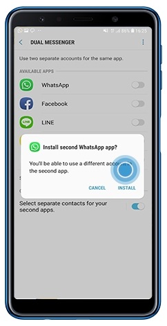 dual messenger app samsung