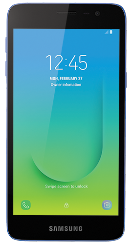 Galaxy J8 in Blue Colour - Front View Galaxy J8 in Blue Colour - Front View