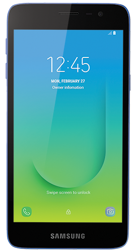Galaxy J8 in Blue Colour - Front View