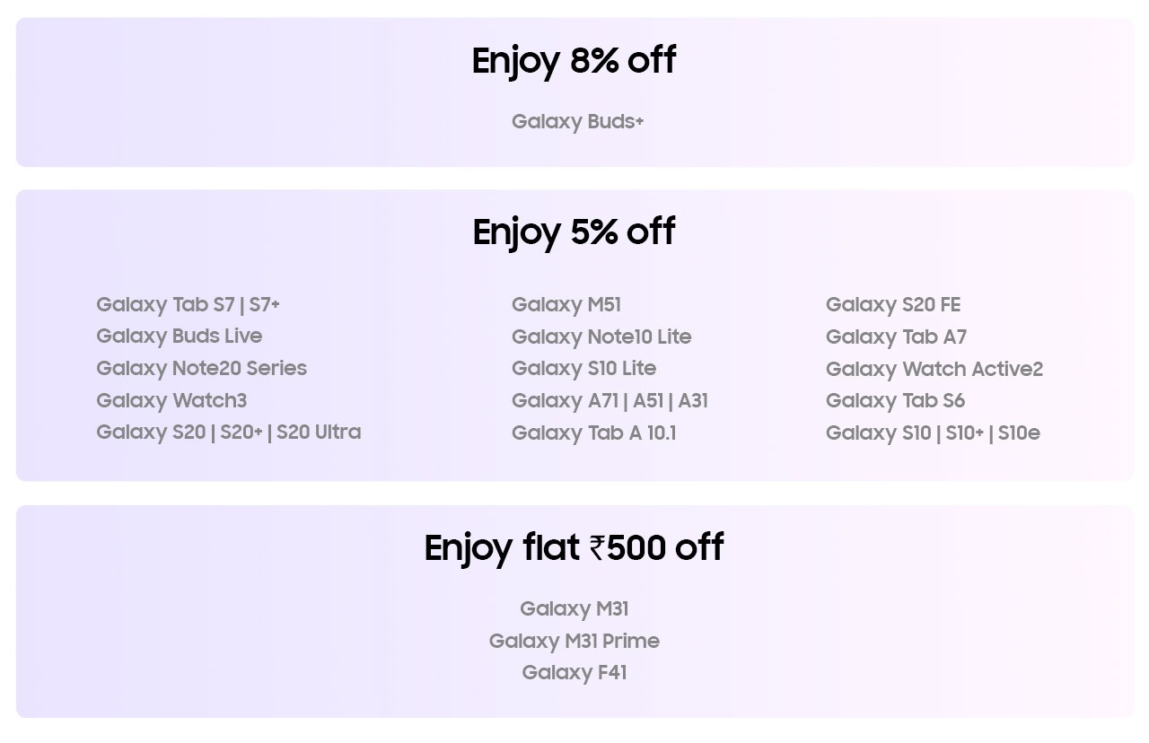 Samsung Referral Code Get 8% Instant Discount Festive Season