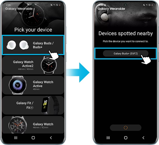 How to pair and switch devices connected to the Galaxy Buds+ | Samsung