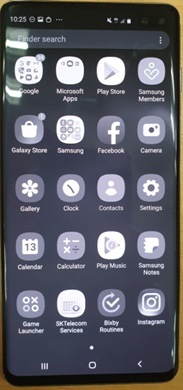 Galaxy S10: All displayed color on screen are only black ...