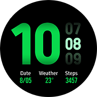 new dashboard type green color watchface