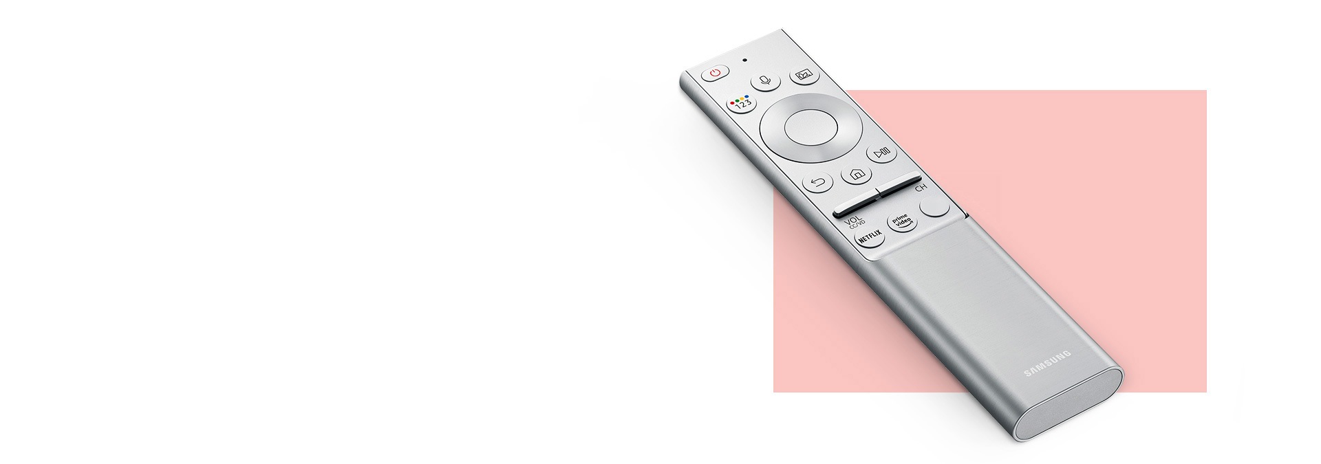Una imagen de un Samsung One Remote, el control remoto universal para todo.