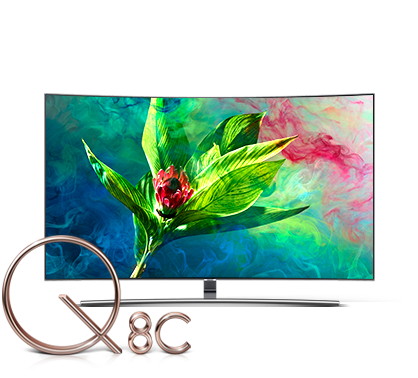 An image of Samsung 2018 new QLED TV Q7C. 