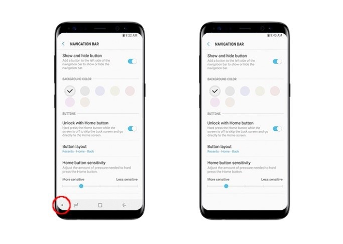 18+ Galaxy 8 update messenger app background options