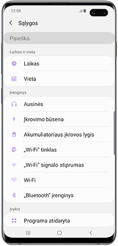 „Bixby Routines“, „Jei“ sąlygų pasirinkimas