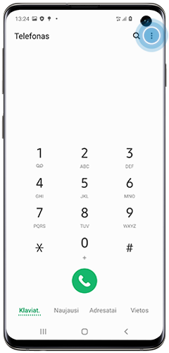 Palieskite piktogramą Daugiau parinkčių Galaxy S10