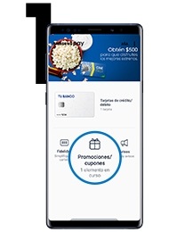 Visualización de promociones en Samsung Pay