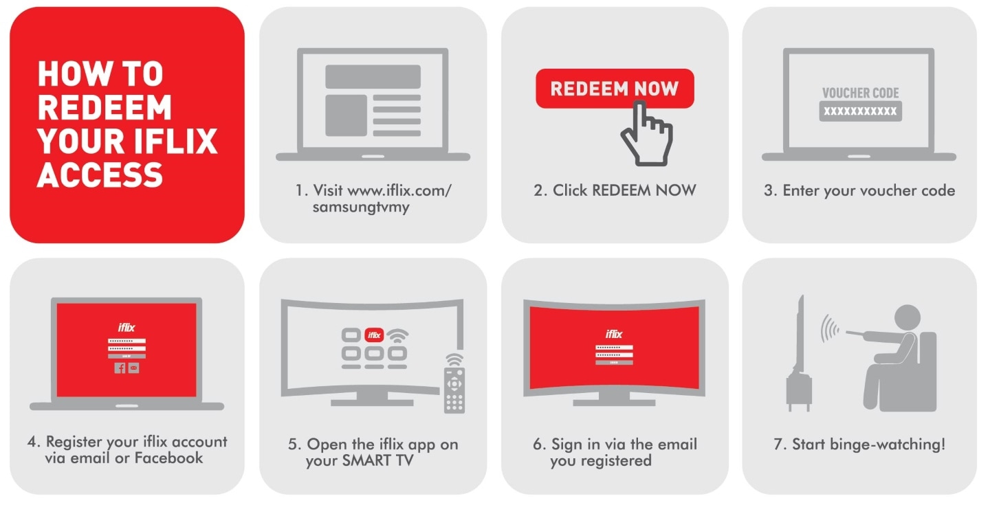 How to redeem your free 12 months iflix access for samsung smart tv