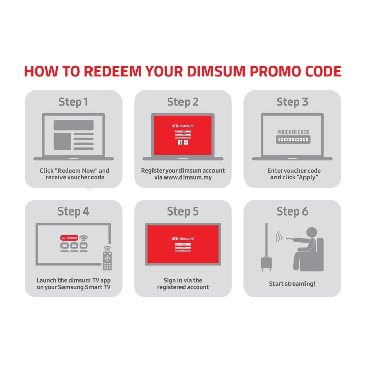 How to redeem your dimsum promo code with samsung malaysia smart tv