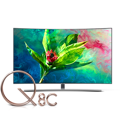 An image of Samsung 2018 new QLED TV Q8C. 