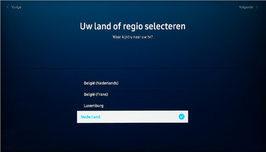 Kies bij landkeuze voor “Nederland”