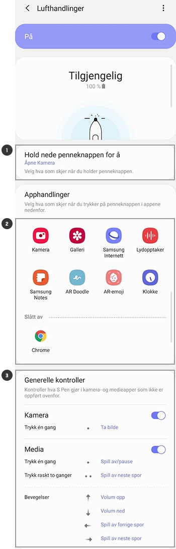 Hva gør enhver S pen unik | Samsung Support Norge Hvordan du anvender powershare på din galaxytelefon