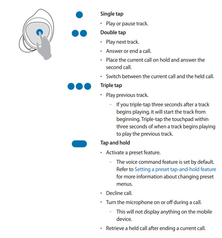 Galaxy Buds Touchpad commands Samsung Support NZ