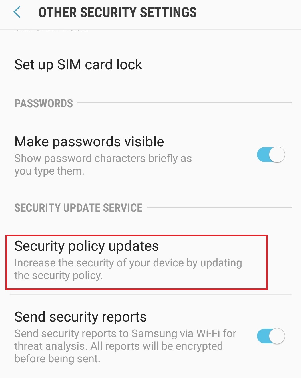 How to update the security policy on your Samsung smart phone Samsung