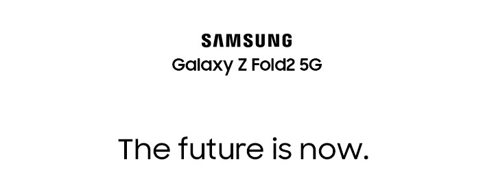 Samsung Logo. Galaxy Z Fold2 Logo. The Future is now