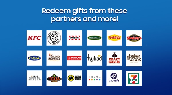 Redeem gifts from this partners and more!