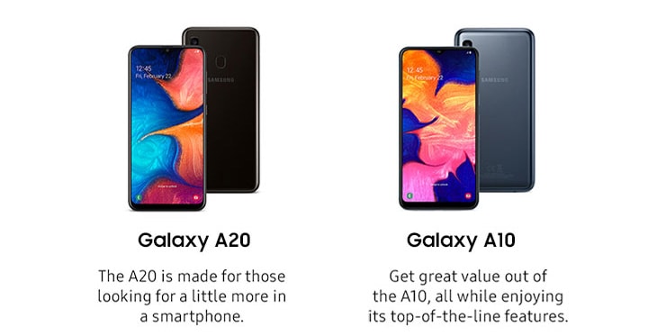Image of Galaxy A20 and A10