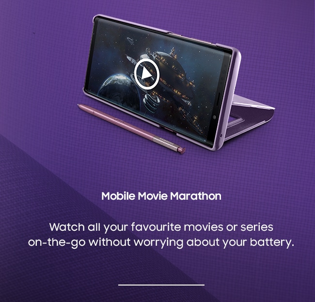 Mobile Movie Marathon. Watch all your favourite movies or series on-the-go without worrying about your battery.