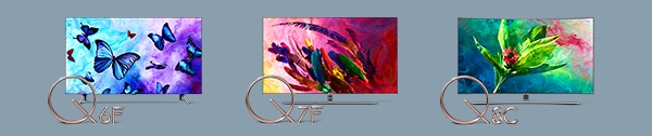 Image of QLED TVs: Q6F, Q7F and Q8C (In-order)