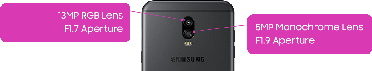 One of Galaxy J7+ Features, a Professional Dual camera live focus that adjusts blur on the background while shooting. See more Samsung J7 Plus specs here